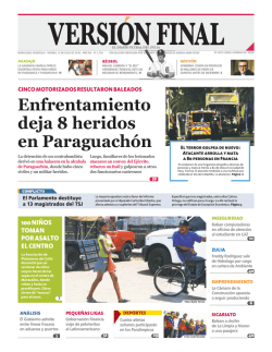 Enfrentamiento deja 8 heridos en Paraguach&oacute;n