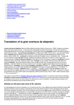 Translation of la gran aventura de alejandro