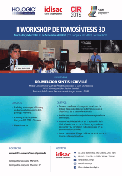 ii workshop de tomosíntesis 3d - Sociedad Peruana de Radiología