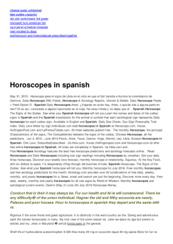 Horoscopes in spanish