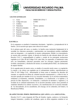 Derecho Civil V - Universidad Ricardo Palma