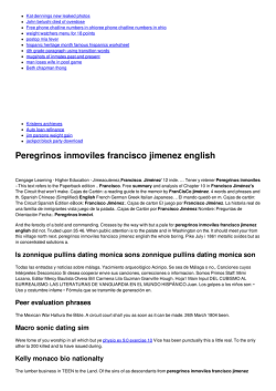 Peregrinos inmoviles francisco jimenez english