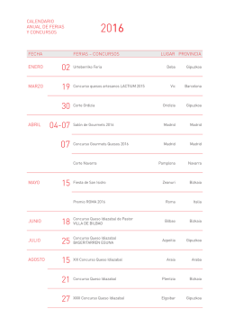 calendario anual de ferias y concursos fecha ferias