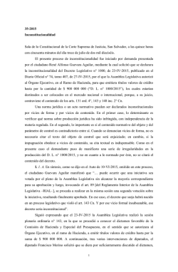 35-2015 Inconstitucionalidad Sala de lo Constitucional de la Corte