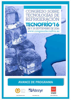 Descargar folleto - Congreso sobre Tecnologías de Refrigeración