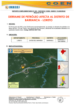 (Barranca y San Gabino): Derrame de Petroleo