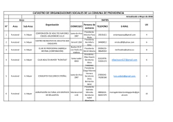 catastro de organizaciones sociales de la comuna de providencia
