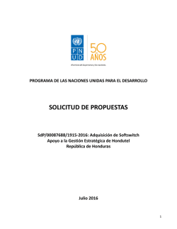 Documento de Solicitud de Propuesta - Procurement Notices