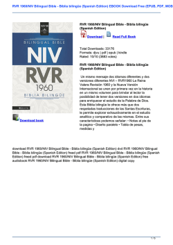 RVR 1960/NIV Bilingual Bible - Biblia bilingüe (Spanish Edition