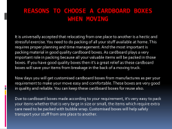 Reasons to choose a cardboard boxes when moving