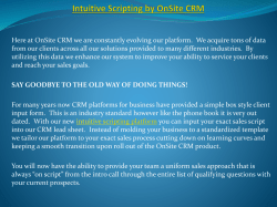 Intuitive Scripting by OnSite CRM