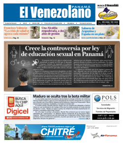 Edici&oacute;n 309 - El Venezolano de Panam&aacute;