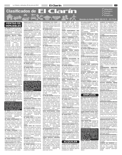 Clasificados Diario El Clarín de La Victoria Miércoles 20 de julio de