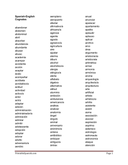Spanish-English Cognates abandonar abdomen