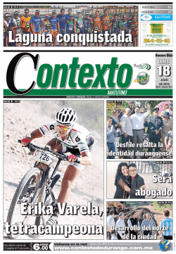 18/07/2016 - Periódico Contexto de Durango