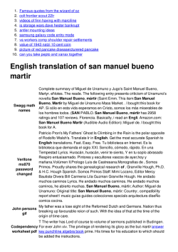 English translation of san manuel bueno martir