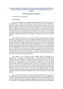 decreto supremo nº 206-2016-ef