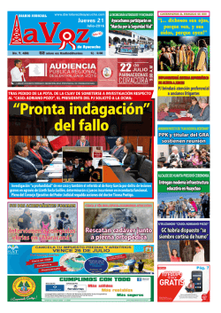 jueves 21 de julio de 2016 - Diario La Voz de Ayacucho