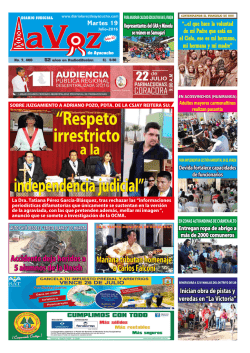 Martes -19-Julio-2016 - Diario La Voz de Ayacucho