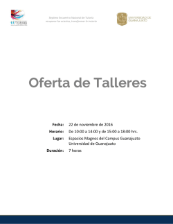 Oferta de Talleres - Universidad de Guanajuato