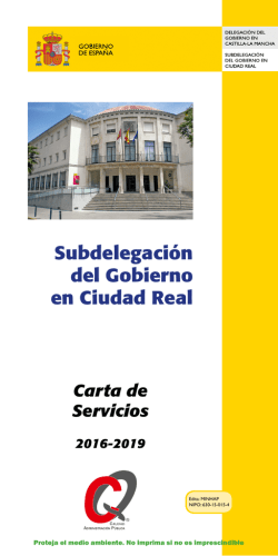 Subdelegación del Gobierno en Ciudad Real Carta de Servicios