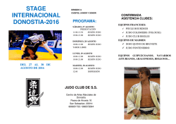 Concentracion de Judo en San Sebastian 27 al 30 Agosto 2016