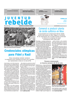 Credenciales olímpicas para Fidel y Raúl