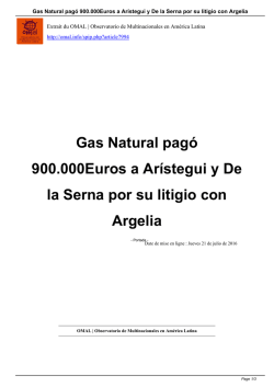 Gas Natural pagó 900.000Euros a Arístegui y De la Serna