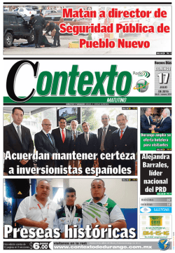 17/07/2016 - Periódico Contexto de Durango