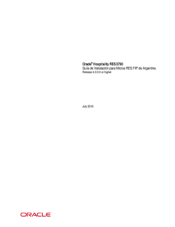 Oracle® Hospitality RES 3700 Guía de Instalación para Micros RES
