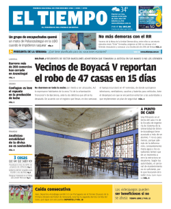 Vecinos de Boyacá V reportan el robo de 47 casas en 15