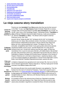 La vieja casona story translation