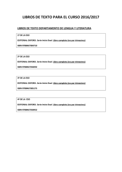 libros de texto para el curso 2016/2017