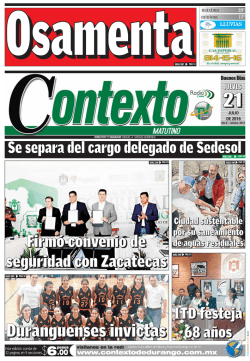 Duranguenses invictas - Periódico Contexto de Durango