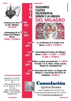 del milagro - Parroquia Consolaci&oacute;n