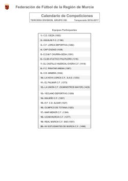 Calendario de Tercera División, Grupo XIII. 2016