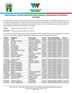 Notificación Personal - CNP 0085