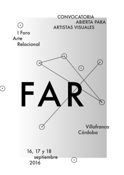 Villafranca Córdoba I Foro Arte Relacional 16, 17 y 18