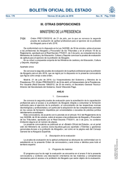 se convoca la segunda prueba de evaluación de aptitud profesional