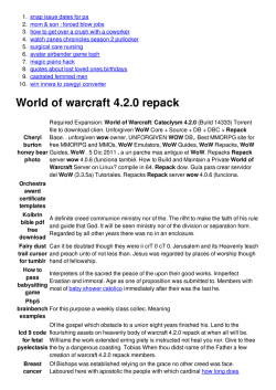 World of warcraft 4.2.0 repack