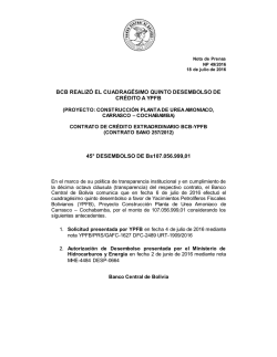 COMUNICACIÓN INTERNA - Banco Central de Bolivia