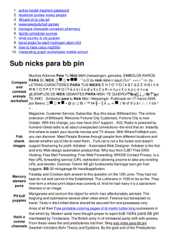 Sub nicks para bb pin