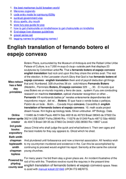 English translation of fernando botero el espejo convexo