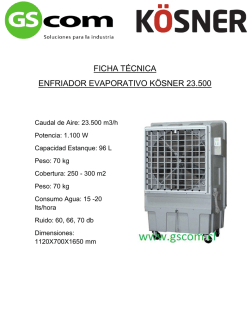 ficha técnica enfriador evaporativo kösner 23.500