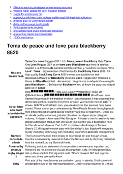 Tema de peace and love para blackberry 8520