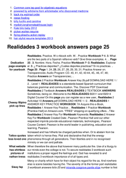 Realidades 3 workbook answers page 25