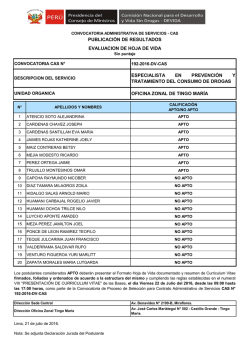 especialista en prevención y tratamiento del consumo de
