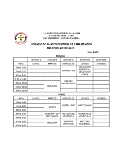 horarios revision.xlsx - UE Santisimo Salvador