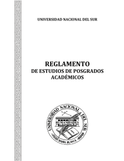 REGLAMENTO - Universidad Nacional del Sur