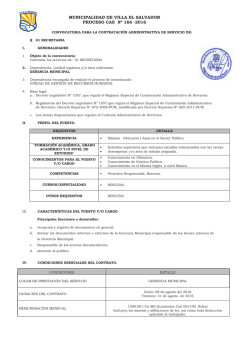 municipalidad de villa el salvador proceso cas nº 166 -2016